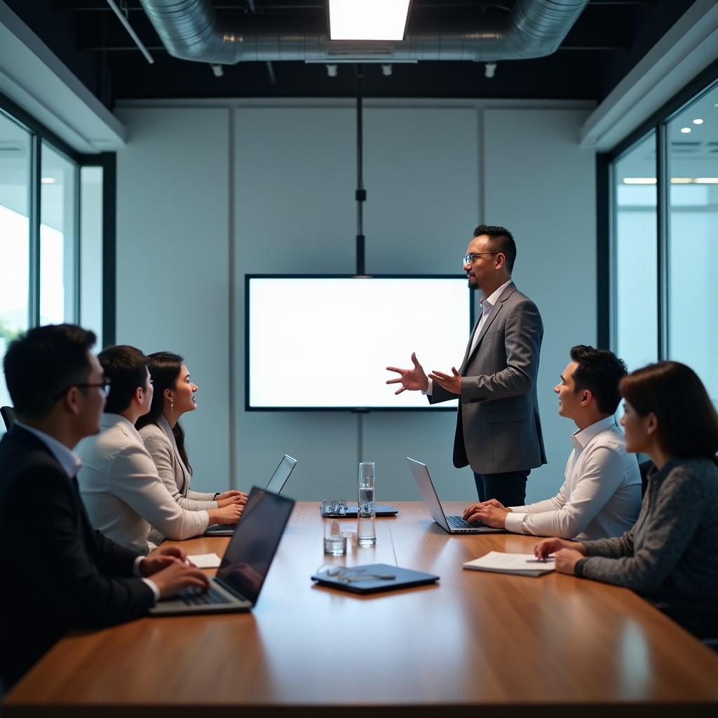 Filipino remote workers participating in a professional development session, engaged and collaborative